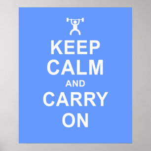 Houd kalm Lifte Fitness Poster