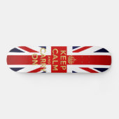 Houd kalm met de Britse vlag Jack GB Skateboard (Horizontaal)