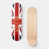 Houd kalm met de Britse vlag Jack GB Skateboard (Voorkant)