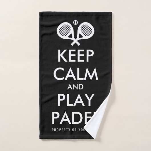 Houd kalm speel padel grappige handdoek voor spele (Handdoek)