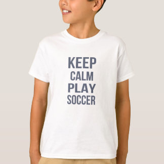 Houd kalm Speel Voetbal Unisex Kinder T-shirt