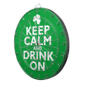 Houd kalm St. Patricks Day Humor Dartbord (Voorkant Rechts)