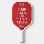 Houd kalm & Studie Psych douanenaam Pickleball Paddle (Achterkant)
