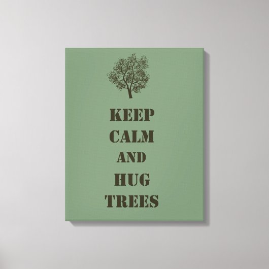 Houd kalme bomen canvas afdruk (Voorkant)