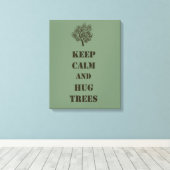 Houd kalme bomen canvas afdruk (Insitu (Houten vloer))
