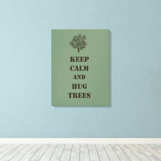 Houd kalme bomen canvas afdruk (Insitu (Houten vloer))