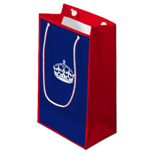 Houd Kalme Kroon op Marineblauw Klein Cadeauzakje
