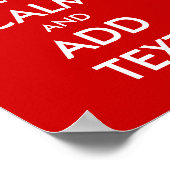 Houd kalme tekens | Maak je eigen poster (Hoek)