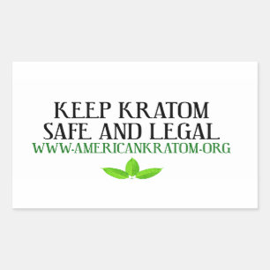 Houd Kratom Juridisch en Veilig Rechthoekige Sticker