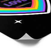 HOUD. LGBT+Pride. Regenbooghartliefde. Poster (Hoek)