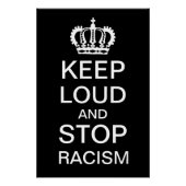 Houd luid en stop met racisme perfect poster (Voorkant)
