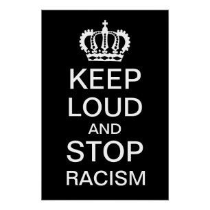 Houd luid en stop met racisme perfect poster