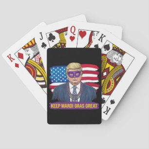 Houd Mardi Gras geweldig grappig Trump Mardi Gras  Pokerkaarten