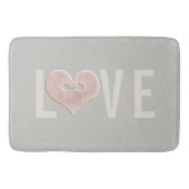 HOUD met roze hart | Bath Mat (Voorkant)