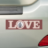HOUD MET UW PHOTO aangepaste bumpersticker (Op auto)