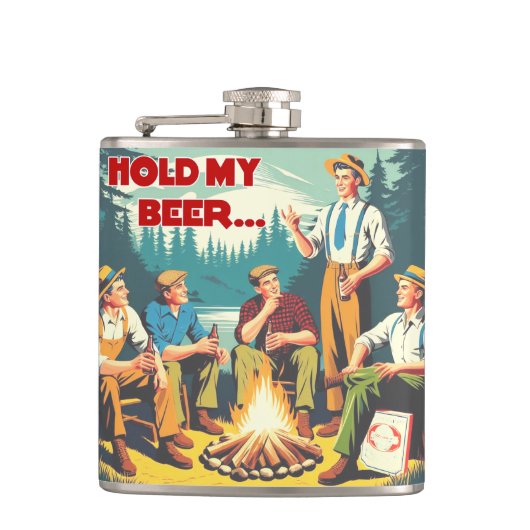 Houd mijn biercamping vast heupfles (Voorkant)