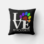 HOUD Mijn polydactylus (witte tekst) Kussen (Achterkant)