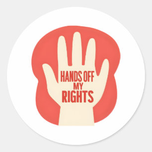 Houd mijn rechten vast – Gelijkheid Ronde Sticker