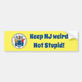 Houd NJ Vreemd niet stut Bumpersticker