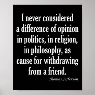 Houd nooit rekening met verschillen in politiek, r poster