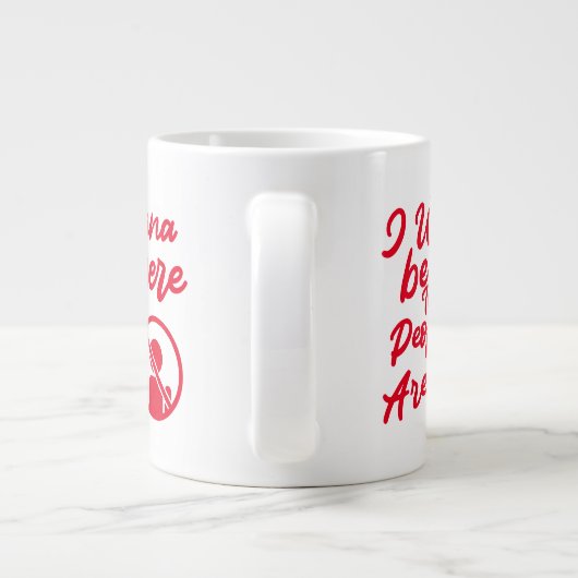 Houd of ontwerp uw eigen — mok gigantische koffie- (Achterkant)