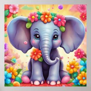 Houd Olifant ontwerp of ontwerp je eigen Poster