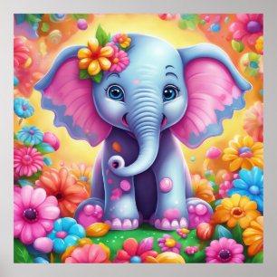 Houd Olifant ontwerp of ontwerp je eigen Poster