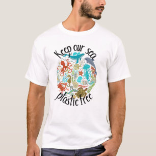 Houd ons Zee Plastic Vrije Walvisschildpad T-shirt