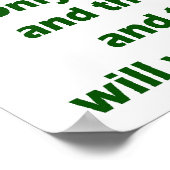 HOUD ONZE PLANEET GROEN POSTER (Hoek)