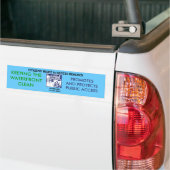 Houd onze waterfront schoon bumpersticker (Op Truck)