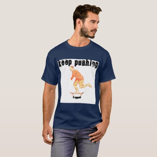 Houd Pushing Lazy Dayz Apparel T-shirt (Voorkant volledig)