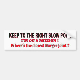 Houd rechts bumpersticker