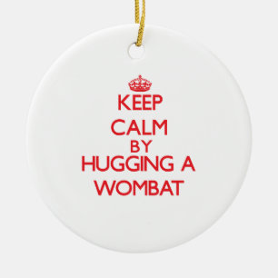 Houd rust door een Wombat te koesteren Keramisch Ornament