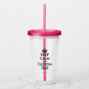 Houd rustig aan met grappig acryl tumblglas drinkbeker