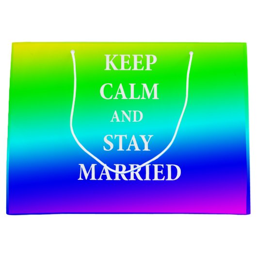 Houd rustig en blijf getrouwd Aangepast cadeautas (Voorkant)