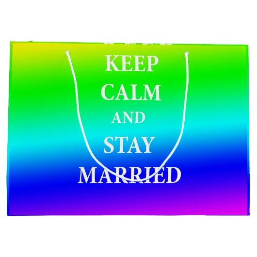 Houd rustig en blijf getrouwd Aangepast cadeautas (Achterkant)