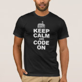 Houd rustig en code op t-shirt (Voorkant)