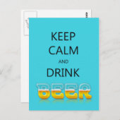 Houd rustig en drink bier briefkaart (Voorkant / Achterkant)