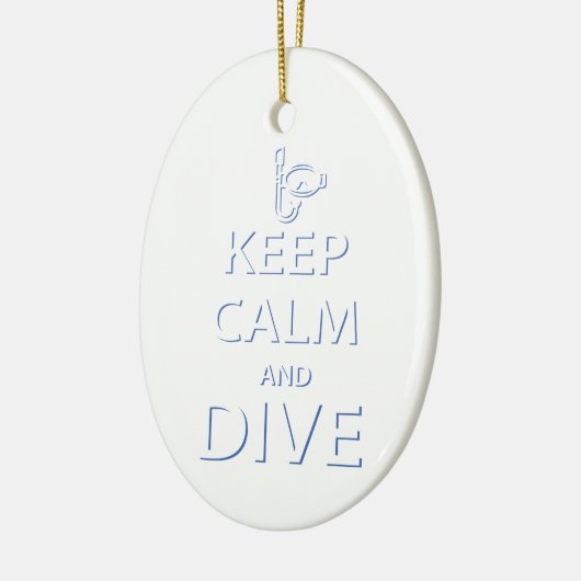 Houd rustig en duik keramisch ornament (Links)