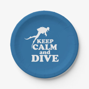 Houd rustig en duik papieren bordje