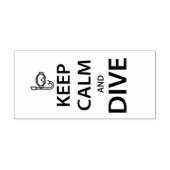 Houd rustig en duik 	rubberstempel (Afrduk)