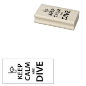 Houd rustig en duik 	rubberstempel (Gestempeld)