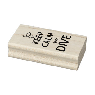 Houd rustig en duik rubberstempel