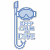 Houd rustig en duik sticker (Voorkant)
