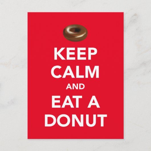 Houd rustig en eet een donut briefkaart op (Voorkant)