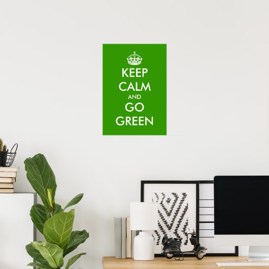 Houd rustig en ga naar groen poster |  (Thuiskantoor)