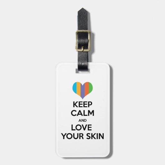 Houd rustig en houd van je huid R+F Bagagelabel (Voorkant verticaal)