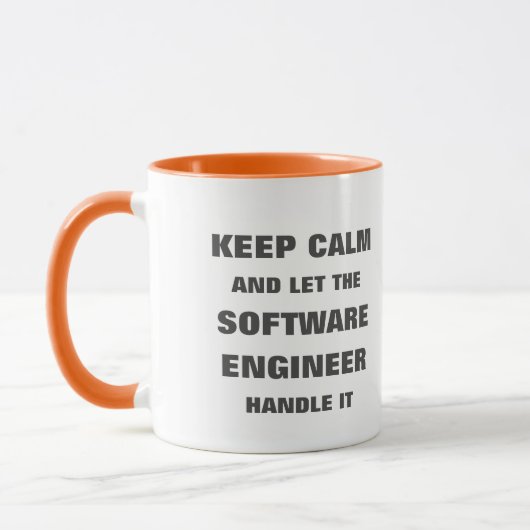 Houd rustig en laat de software engineer het oplos mok (Links)
