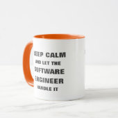 Houd rustig en laat de software engineer het oplos mok (Voorkant links)
