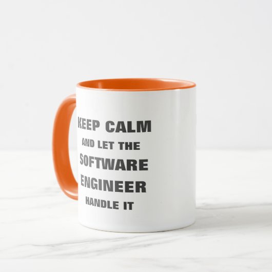 Houd rustig en laat de software engineer het oplos mok (Voorkant links)